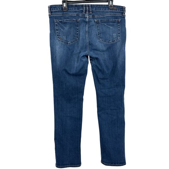 Kut From The Kloth Blue Denim Skinny Jeans Size 14 Distressed Pockets - Picture 3 of 7